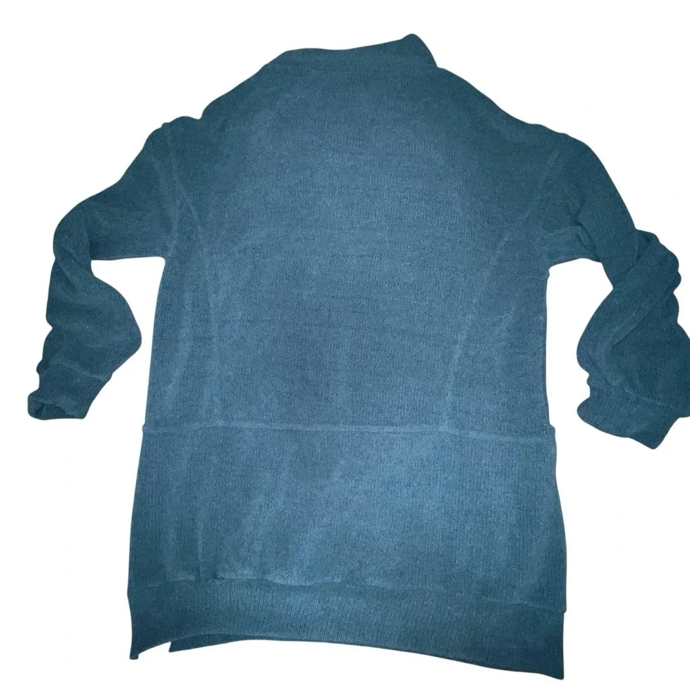 Free People Beach Women's Ronda Pullover Tunic Mock Neck Blue‎ Size XS Sweater